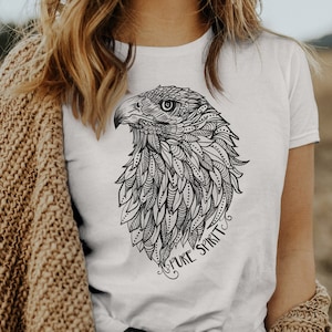 Eagle T Shirt / Bald Eagle Shirt / American USA Eagle Tee / Bird Boho Shirt