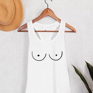 Toobs Tank Top,  Feminist Racerback Tank Top For Women, Funny Boobies Tank