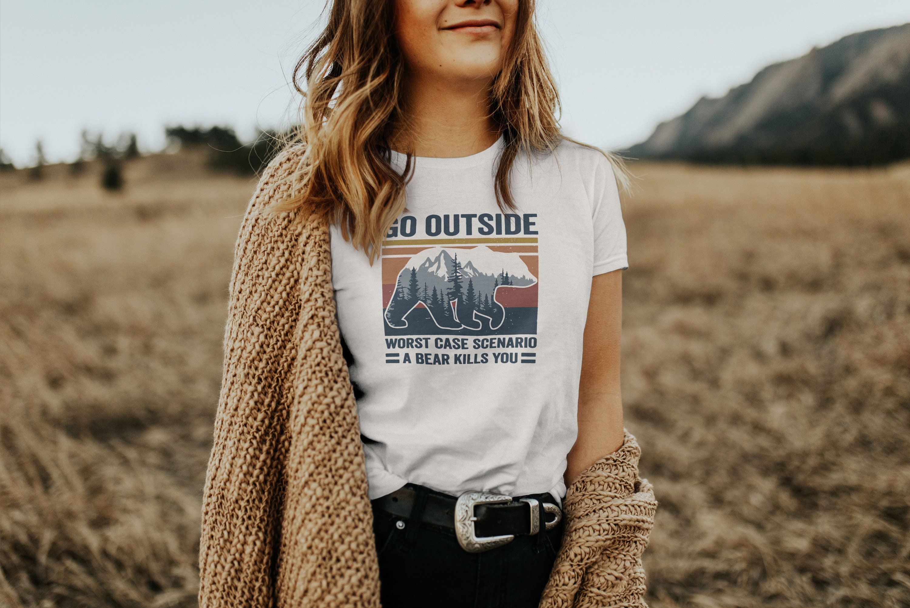 Hiking Shirt, Go Outside Worst Case Scenario Shirt, Adventure Camping Shirt, Nature Lover Tee