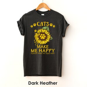 Katt T-shirt för kvinnor, rolig kattälskare, vintage kattmamma bild 2