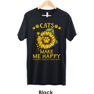 Katt T-shirt för kvinnor, rolig kattälskare, vintage kattmamma bild 5