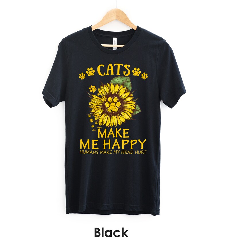 Katt T-shirt för kvinnor, rolig kattälskare, vintage kattmamma bild 5
