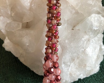 Bowl of Cherries Braided Kumihimo Necklace,