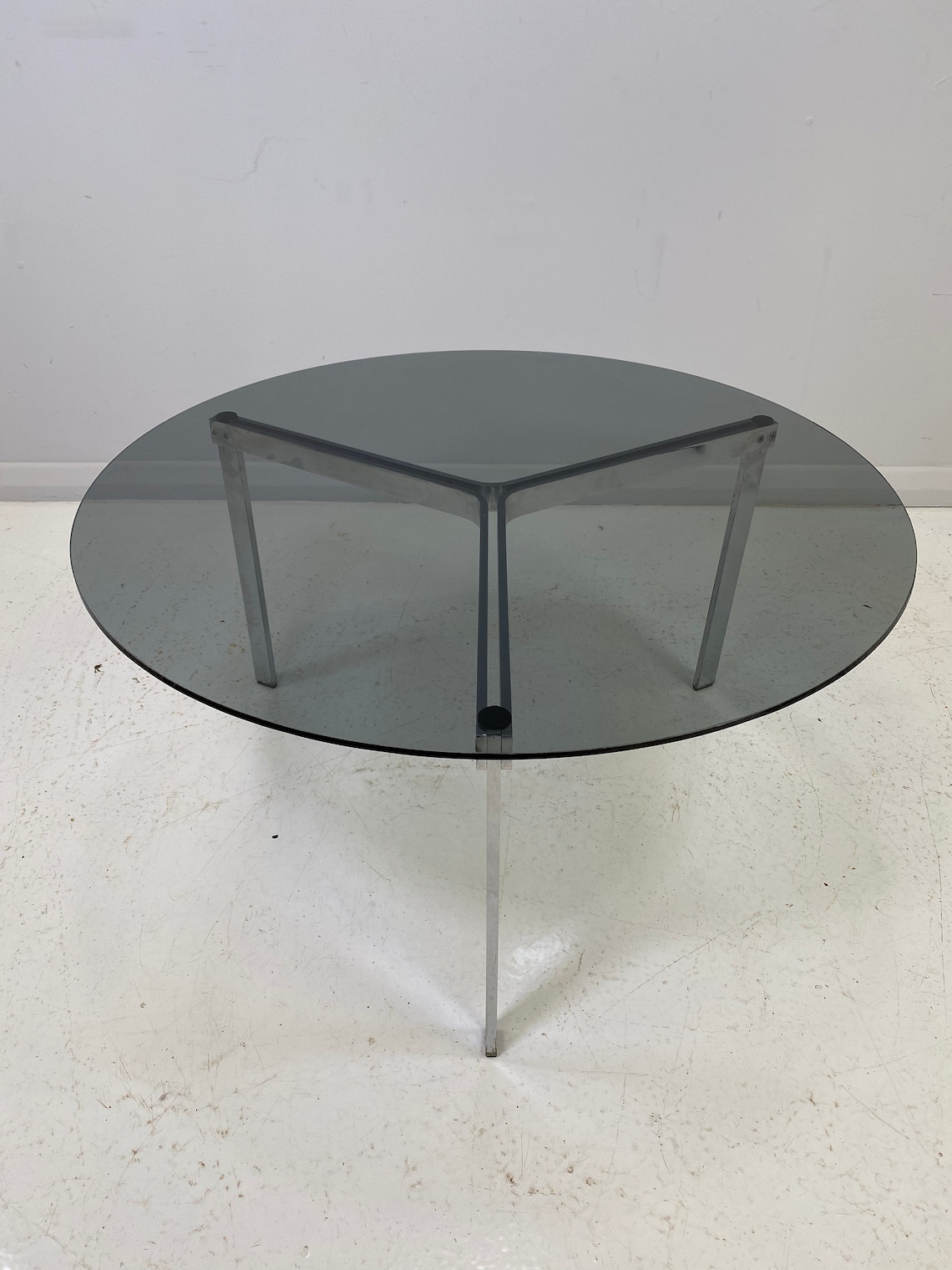 Vintage Smoked Glass and Chrome Coffee Table 1970s Etsy UK