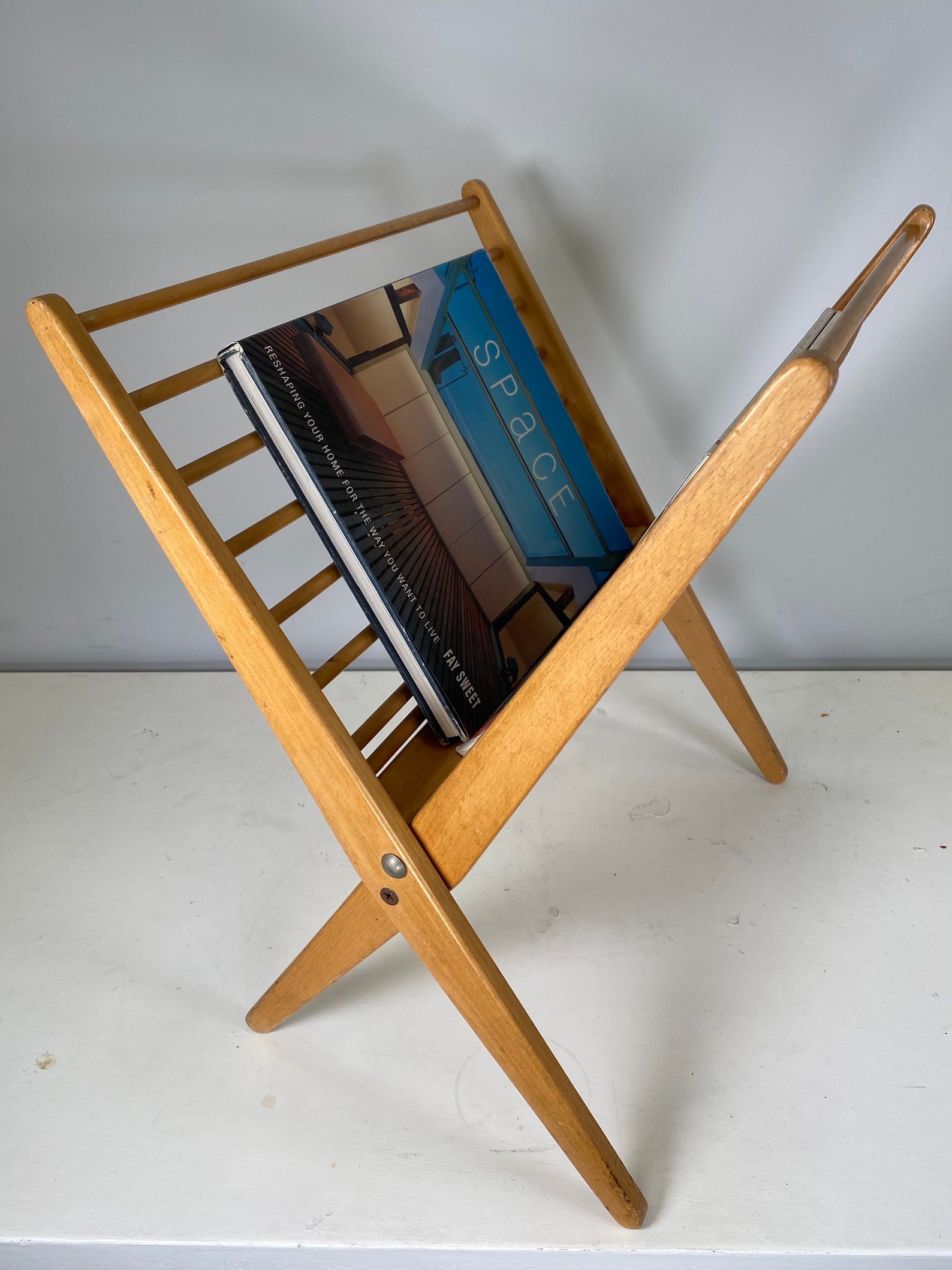 Danish Folding Magazine Rack by Cees Braakman for Pastoe Etsy