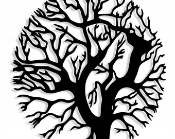 Zum Basteln / Durchbrochenes Dekopanel 3D / Lebensbaum Panel / Dekorative Holzplatten / Holzwanddekor / Schwarzer Velours