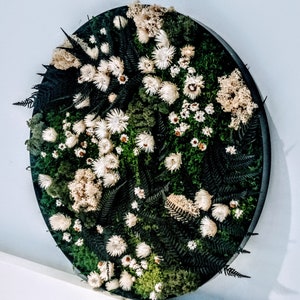 Round art moss, ferns and flowers 39&quot;,28&quot;, 20&quot;, 12&quot; (100cm,70cm,50cm,30cm). Preserved wall art. Forest decorations