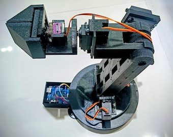 Arduino-Roboterarm-Bausatz mit 4 Freiheitsgraden – Vollständig montiert, programmierbarer MINT-/Bildungsroboter zum Selberbauen