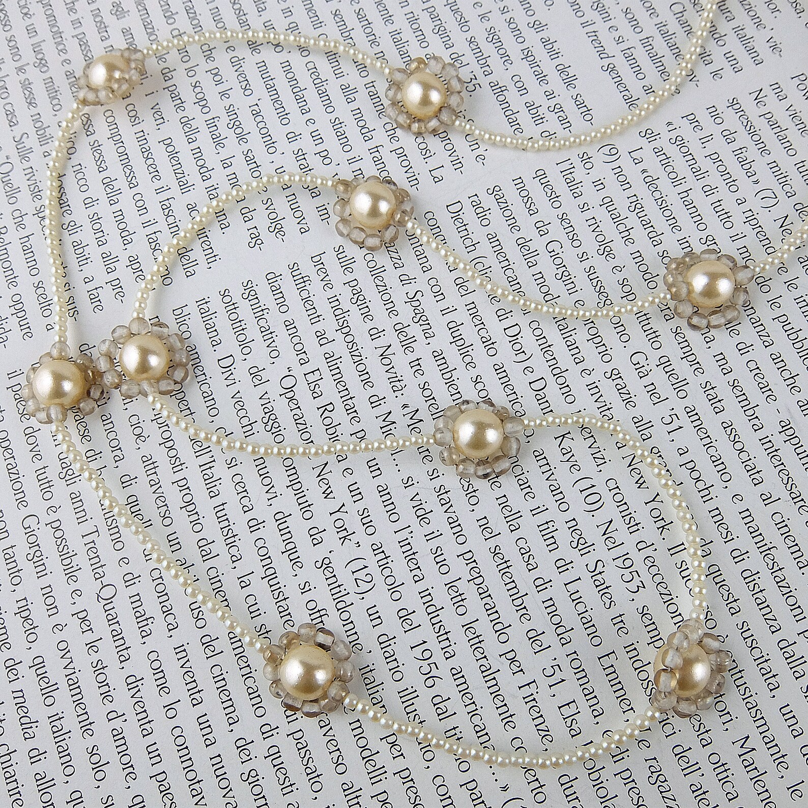 Saturn planet pearl necklace Clearance