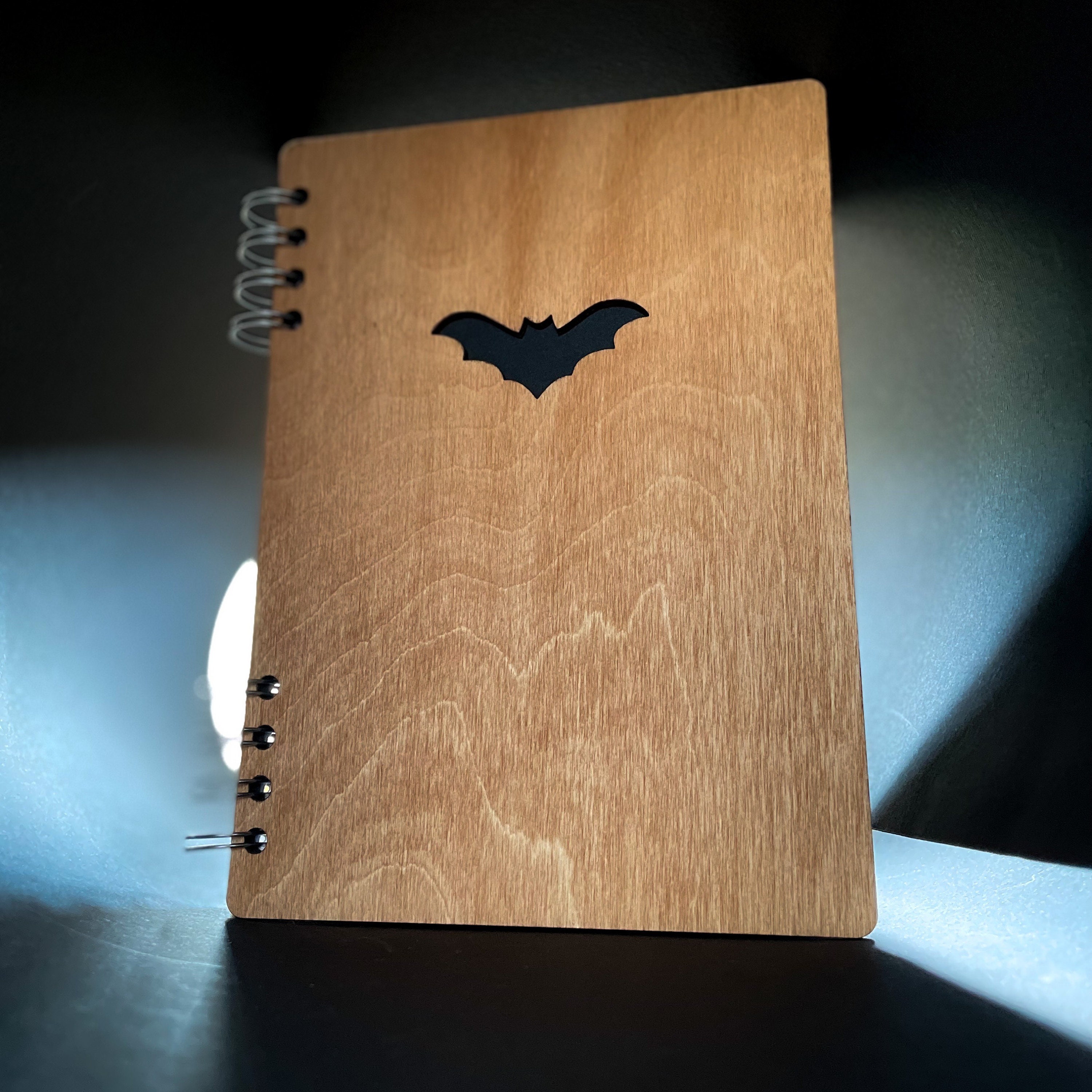 Bat Notebook Personalized Wooden Bat Journal for Him, Personalized Journal, Gift for ...