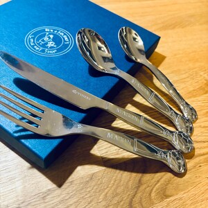Personalised Football World Cup Cutlery Set: Engraved Stainless Steel Children's Christening Gift image 13