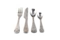 Viners Childrens Kids Personalised Engraved Jungle Animal 4 Piece Cutlery Set In Presentation Box Perfect Baptism Birthday Christening Gift