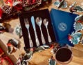 Viners Personalised 4 piece Childs Cutlery Set Engraved with a bespoke gift box