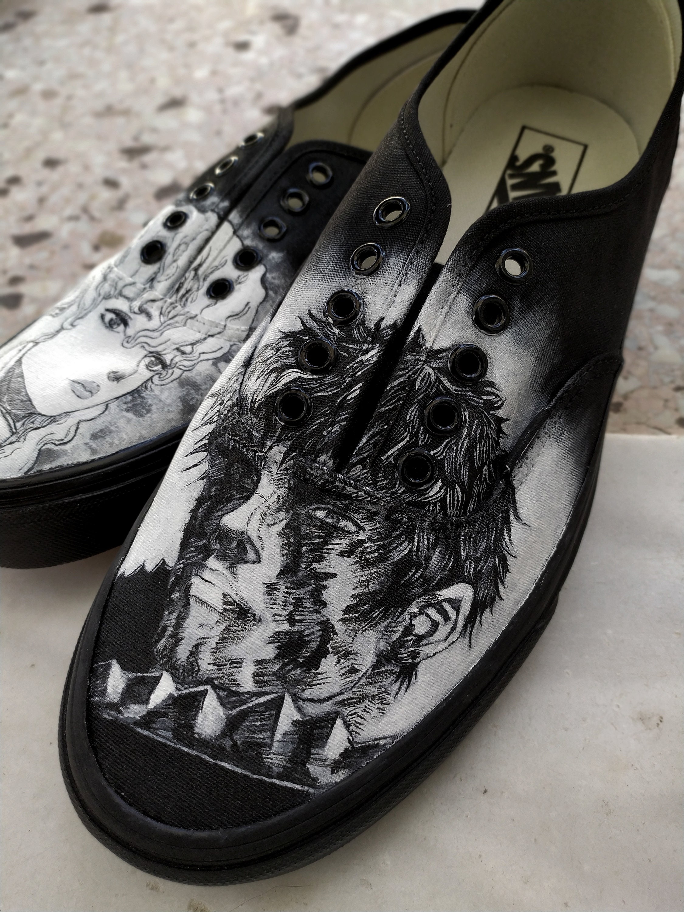 Custom Anime Hand Painted Original Vans Shoes - Etsy