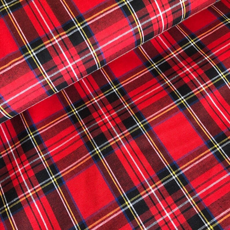 red tartan flats