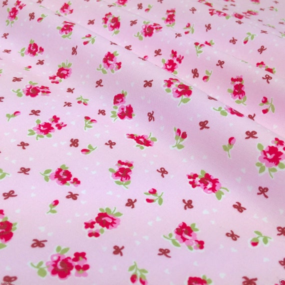 ROSE AND HUBBLE PINK SHEEP FABRIC 100/% COTTON FAT QUARTERS