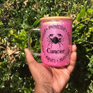 Zodiac Glitter Globe Mug: Personalized Horoscope Coffee Cup