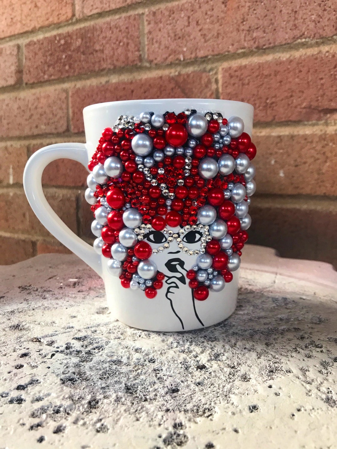 Afro Rhinestone 3D Mugs Bling Cups Black Woman Rhinestone Etsy