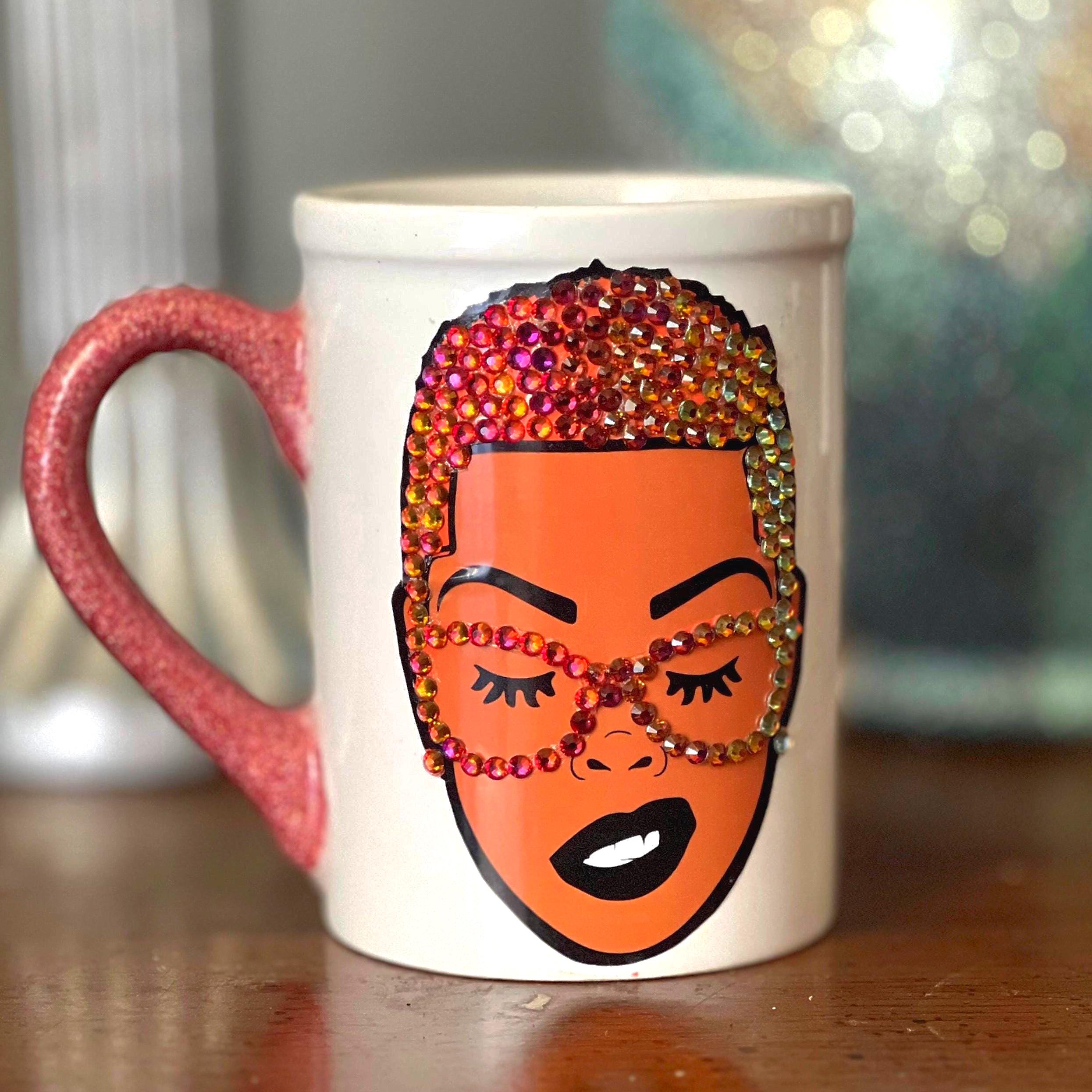 Beaded Afro Girl Cup - Etsy
