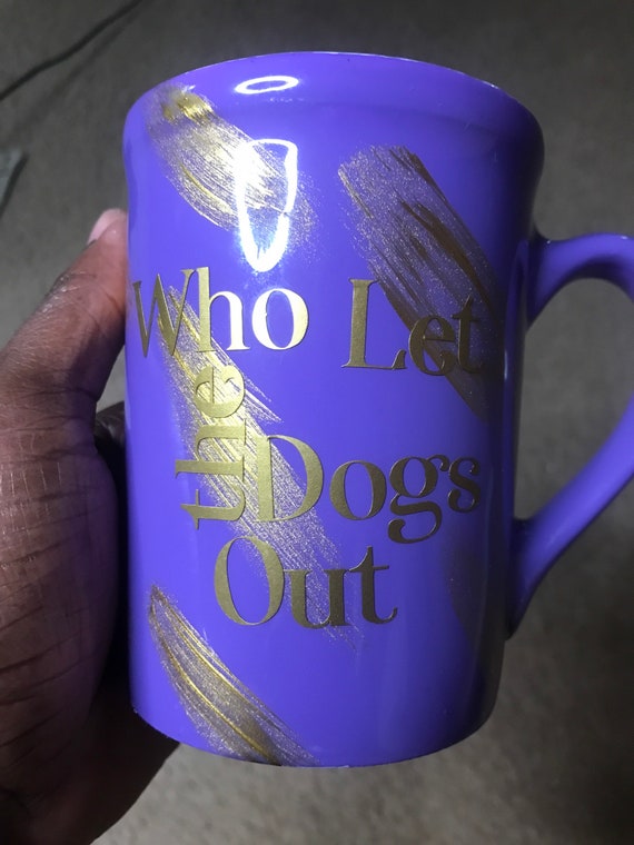 Mens Coffee Mugs, Bling Man Mugs, Fraternity Inspired Gifts, Mens Cups,  Purple and Gold,bald Man, Black Men, Fathers Day, Dad 