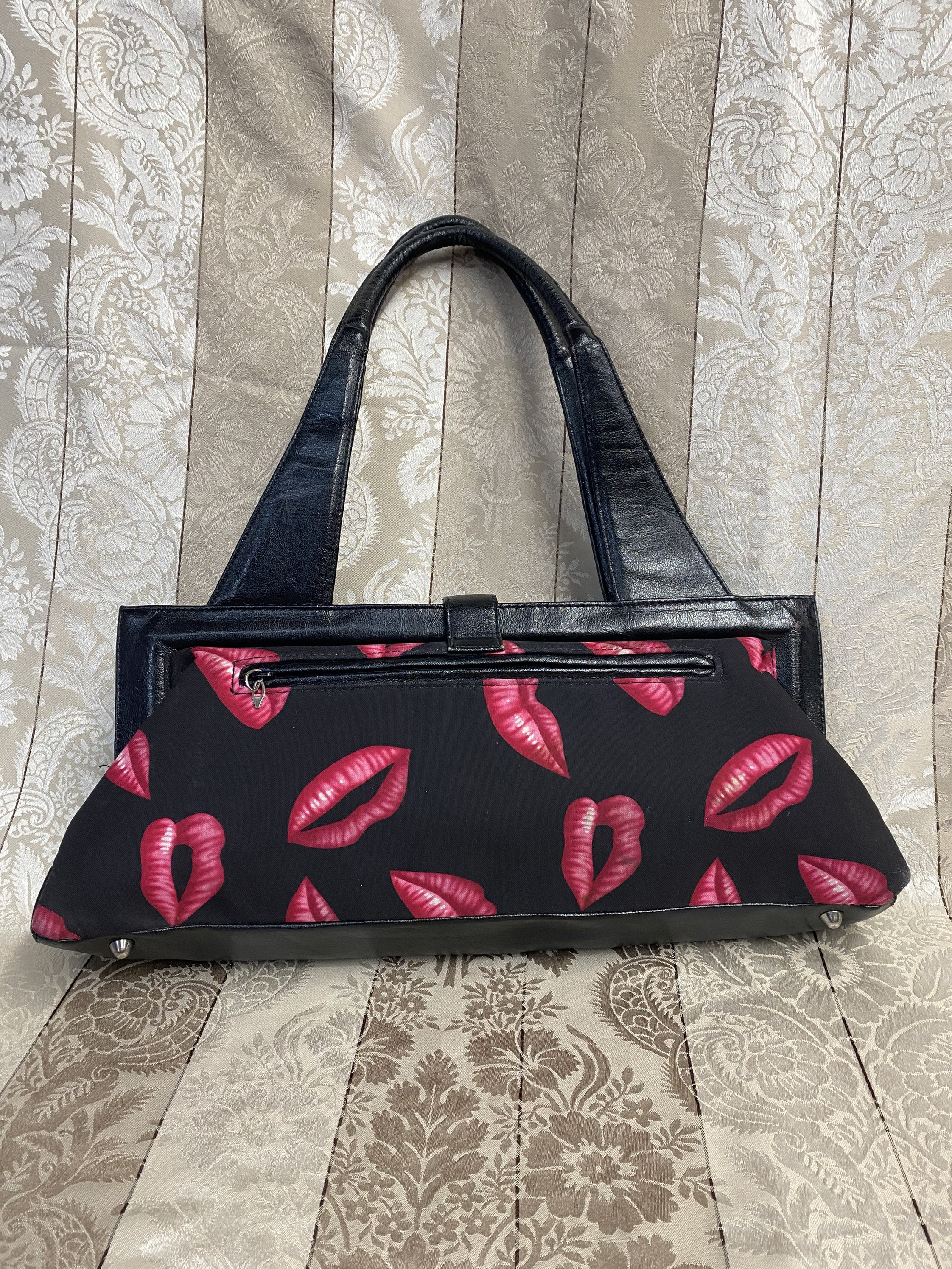 Vintage (rare) Far Nine Pink Lips Handbag - Etsy