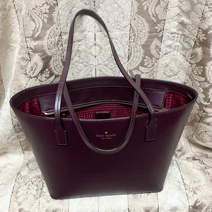 Vintage Purple Zip Tote
