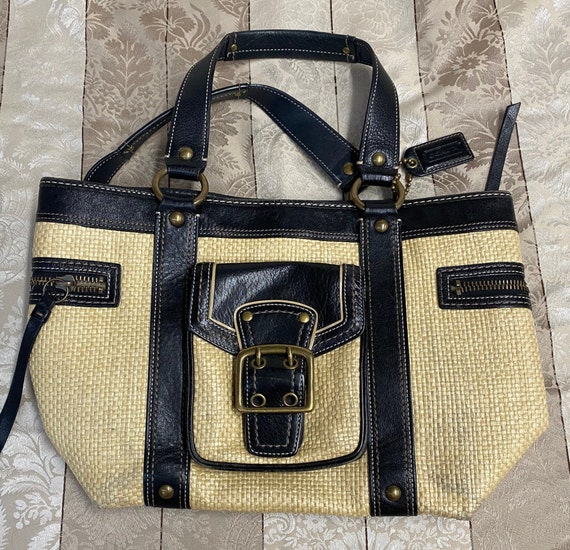バッグ Vintage Coach Tote Bag German Hook 90s Vintage Coach | Original NYC Factory | Watermelon Tote