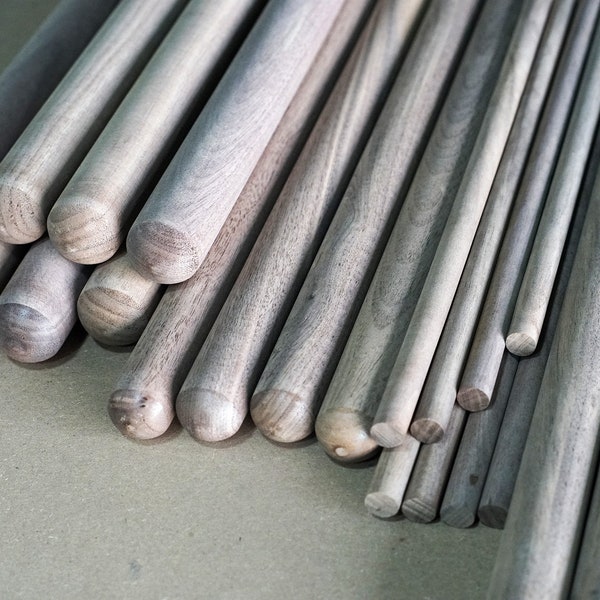 Walnut Wood Rod, Dowels for Macrame, Walnut Round Sticks, Unfinished natural Walnut, Dowel Rod