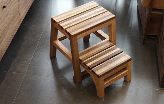 Sliding clearance step stool