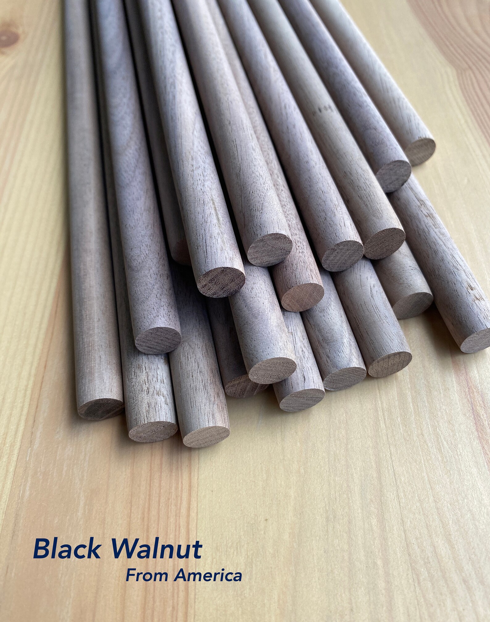 Walnut Wood Rod Dowels for Macrame Walnut Round Sticks Etsy