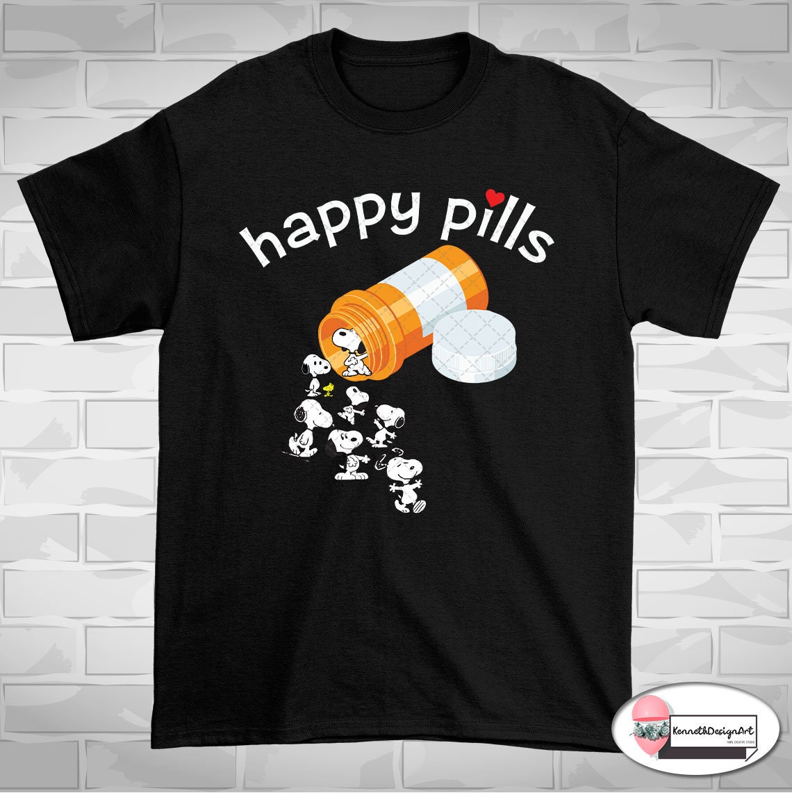 Happy Pills Snoopy Png Funny Gift Peanuts Woodstock | Etsy