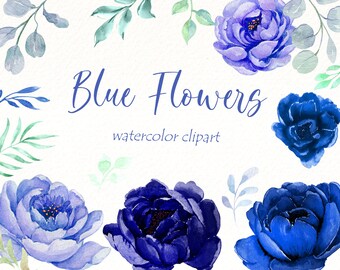 Dark Blue Flower Png Etsy