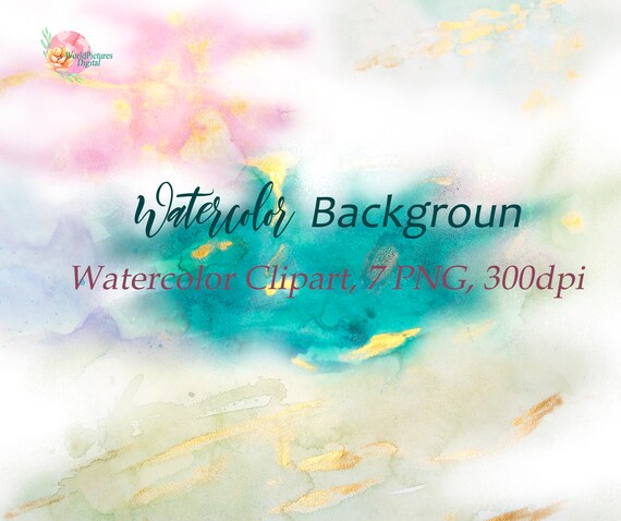 Watercolor Stains 7 Abstract Watercolor Backgrounds Etsy