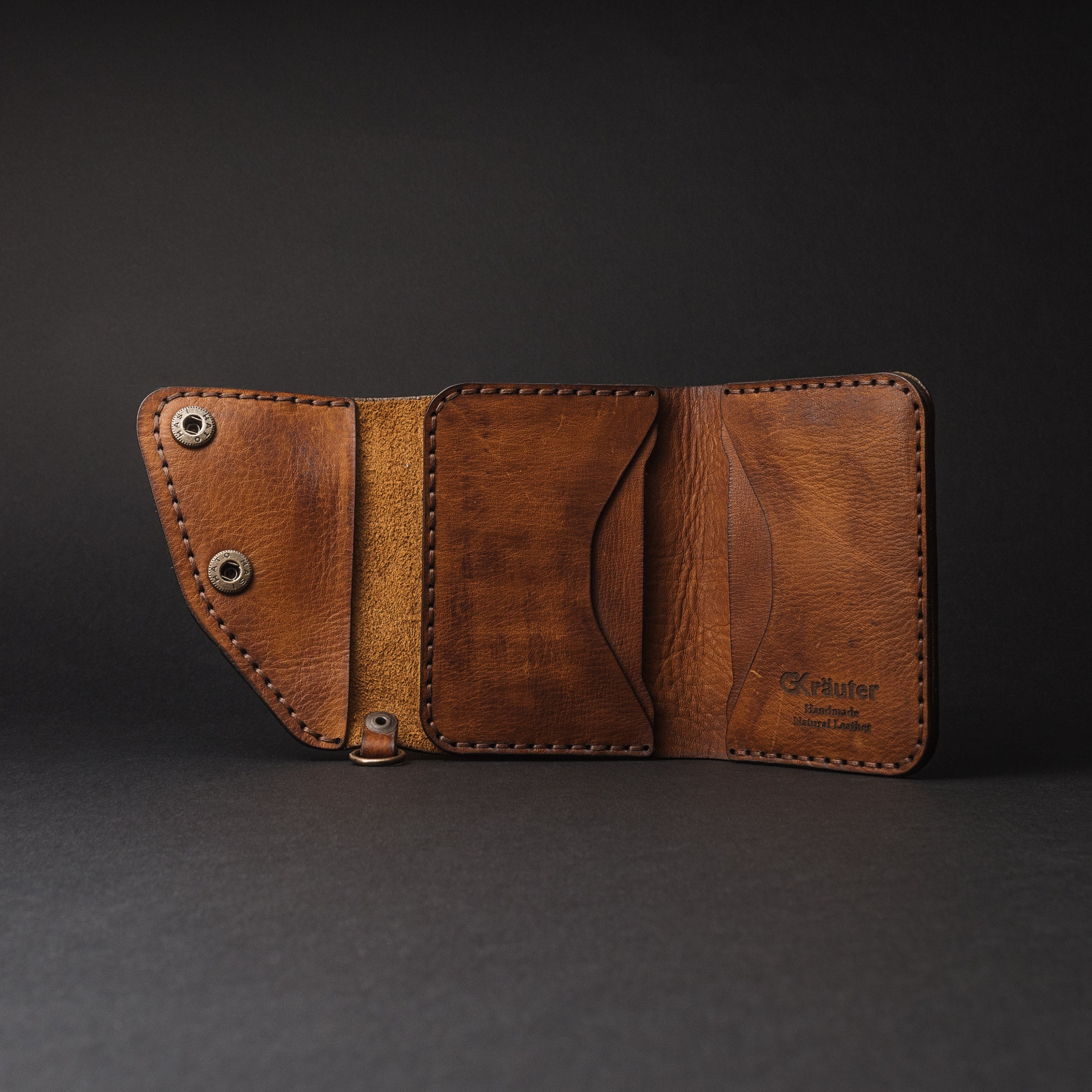 Full Grain Leather Trifold Wallet Etsy