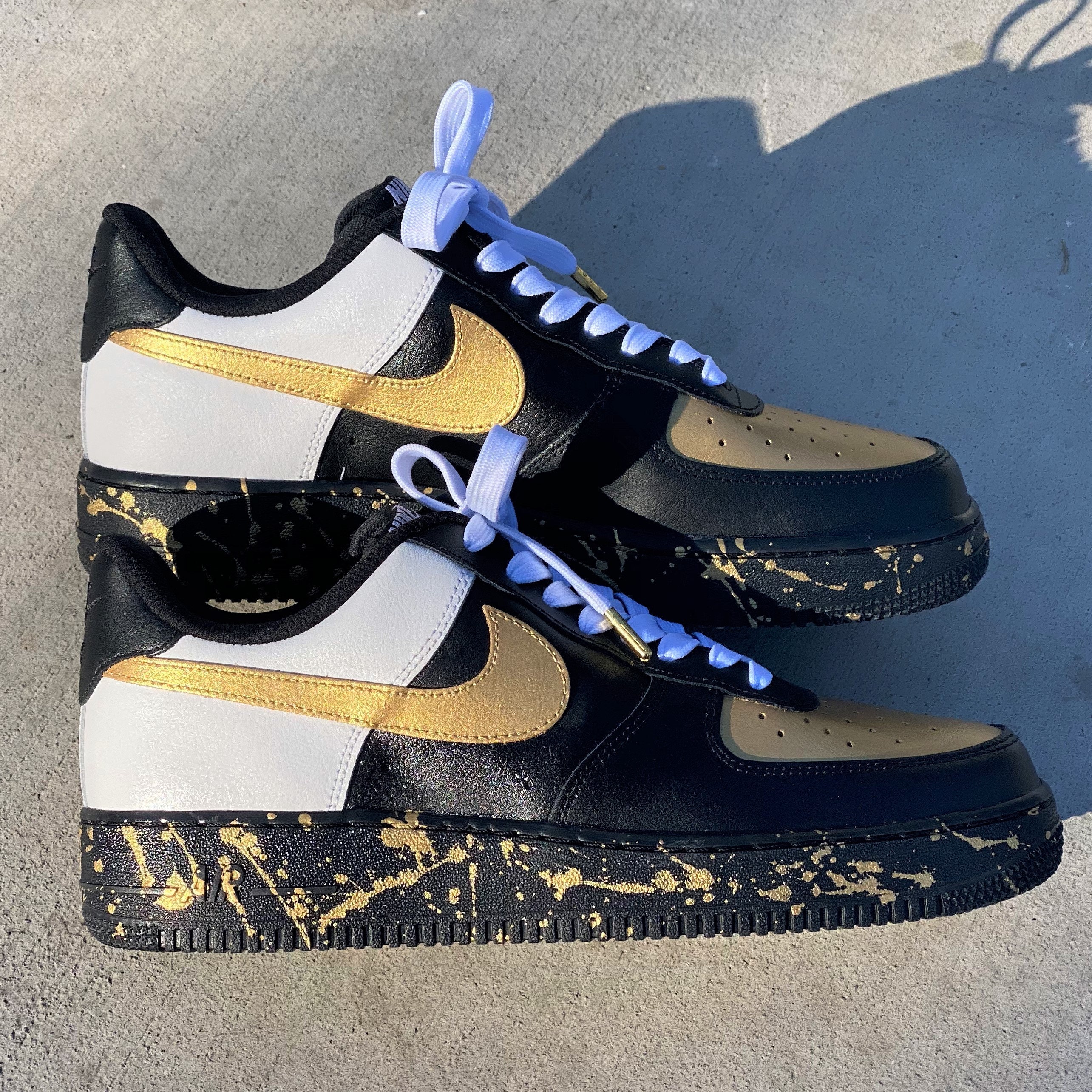 nike black and white splatter shoes