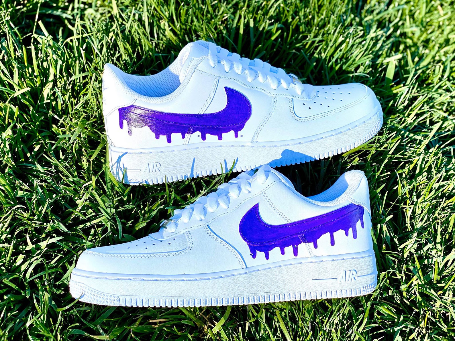 nike air force 1 purple tick