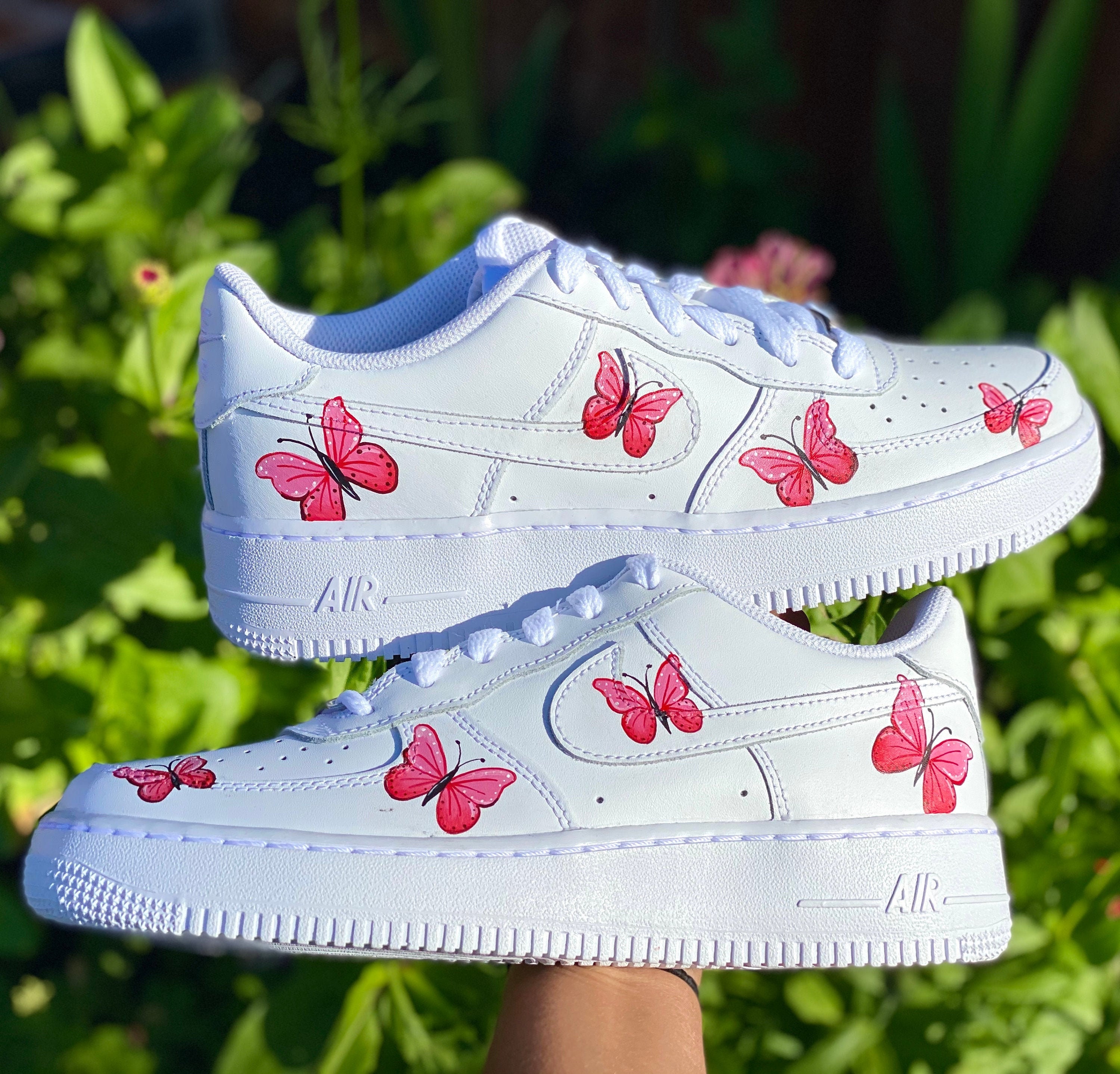 Custom pick Your Color Nike Butterfly Air Force Ones | Etsy