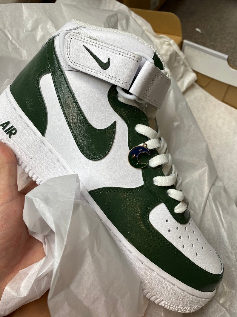 Elige tu color Custom Nike Air Force Ones Forest Green | Etsy México