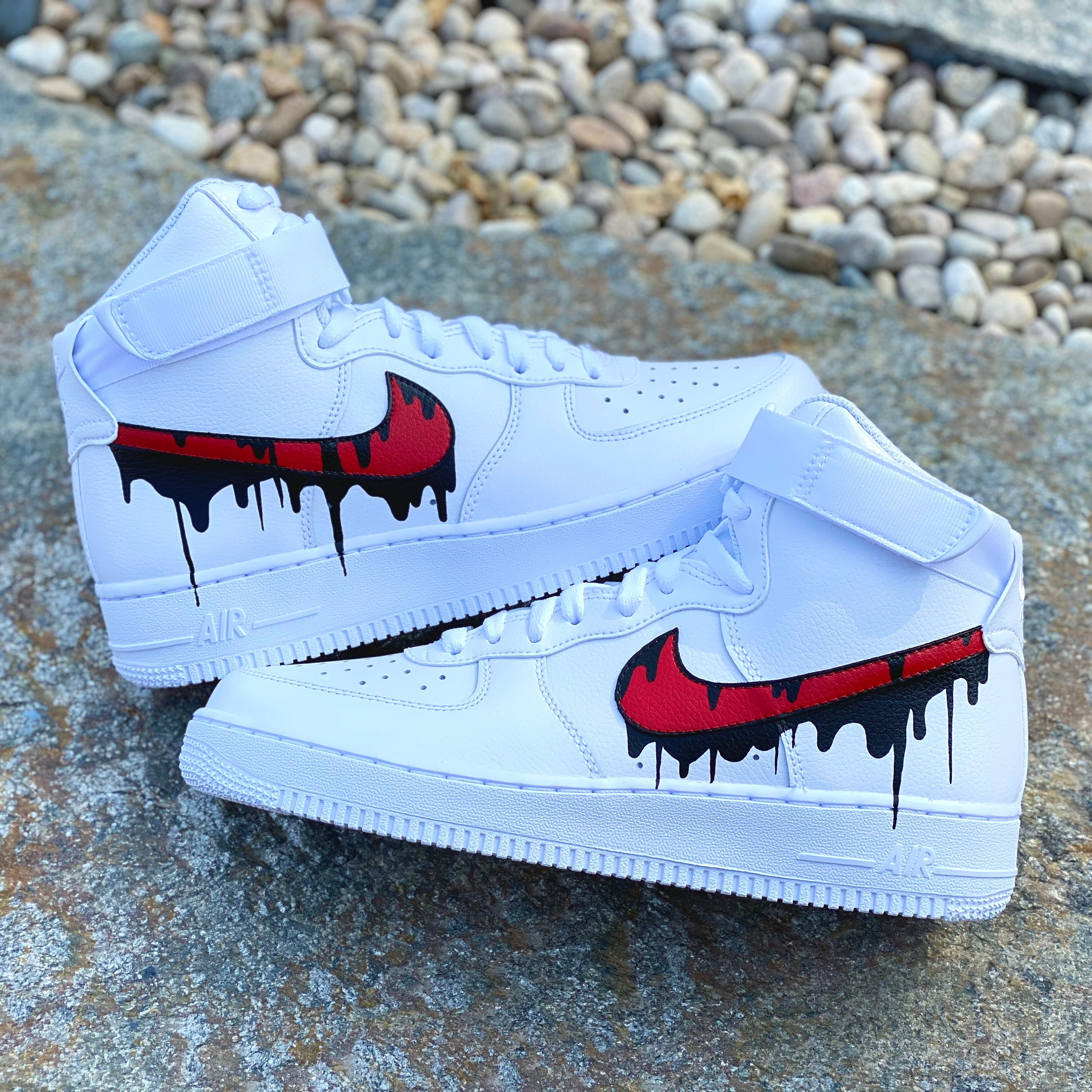 Custom Shadow Nike Drip Air Force Ones Pick Your Color | Etsy