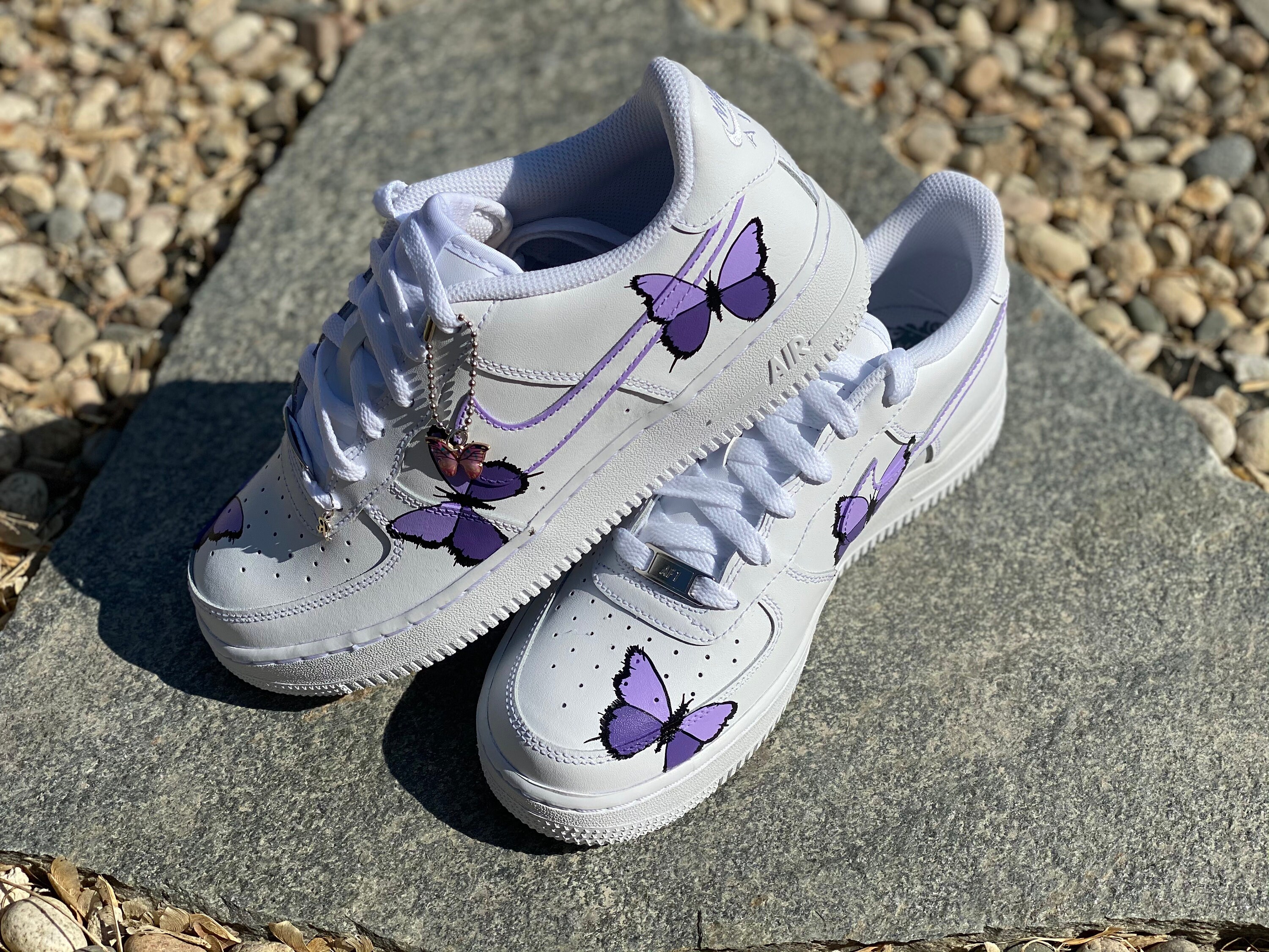 painted air force ones butterfly