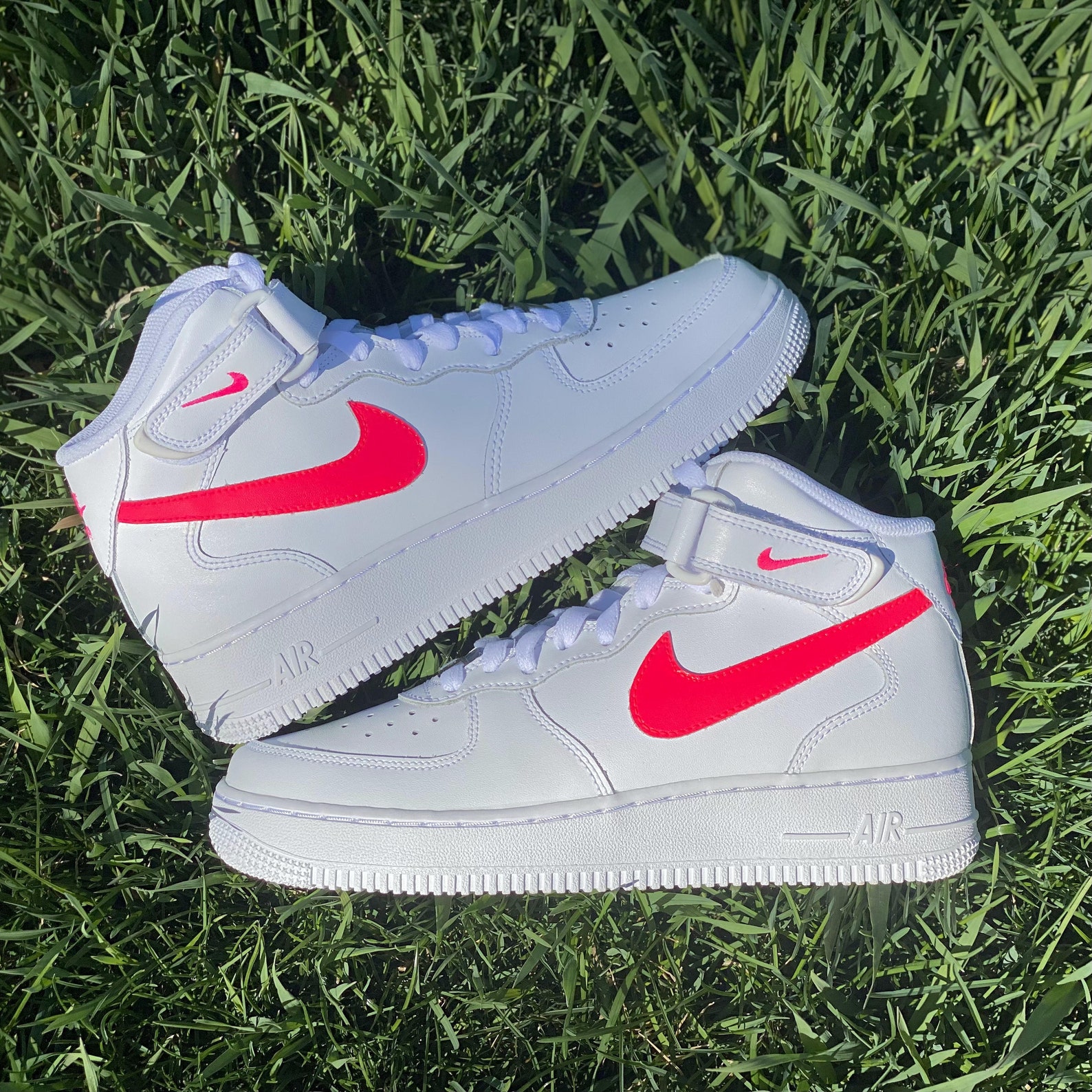 Pick Your Color Neon Pink Color Custom Nike Air Force Ones Etsy