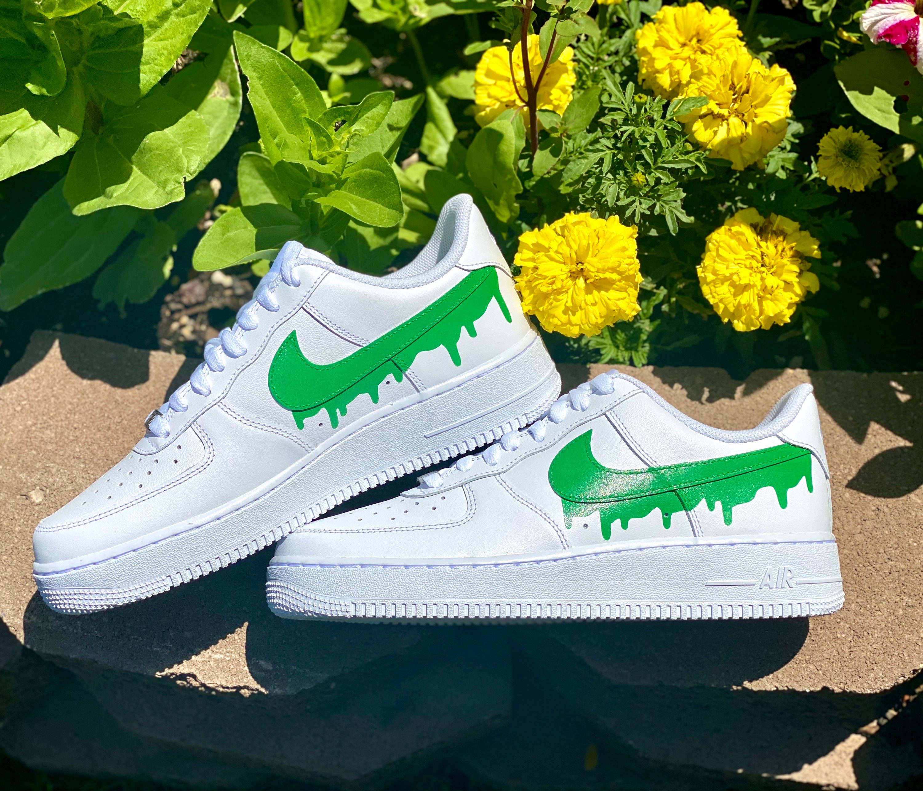 custom air force 1 dripping swoosh