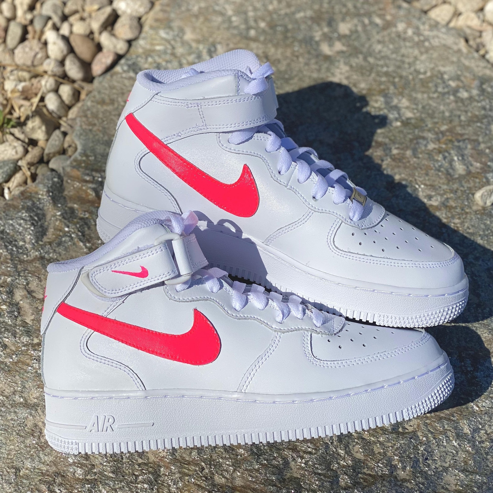 Pick Your Color Neon Pink Color Custom Nike Air Force Ones Etsy