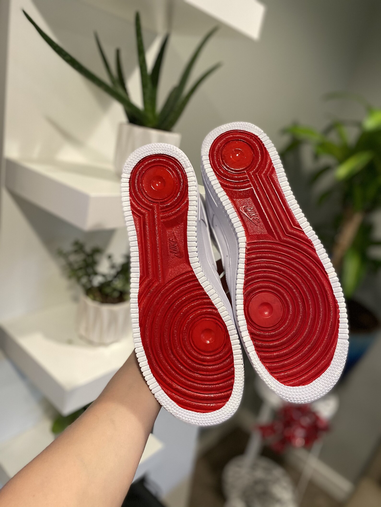 Red Bottoms Air Force 1 Red Soles Custom AF1 Custom | Etsy