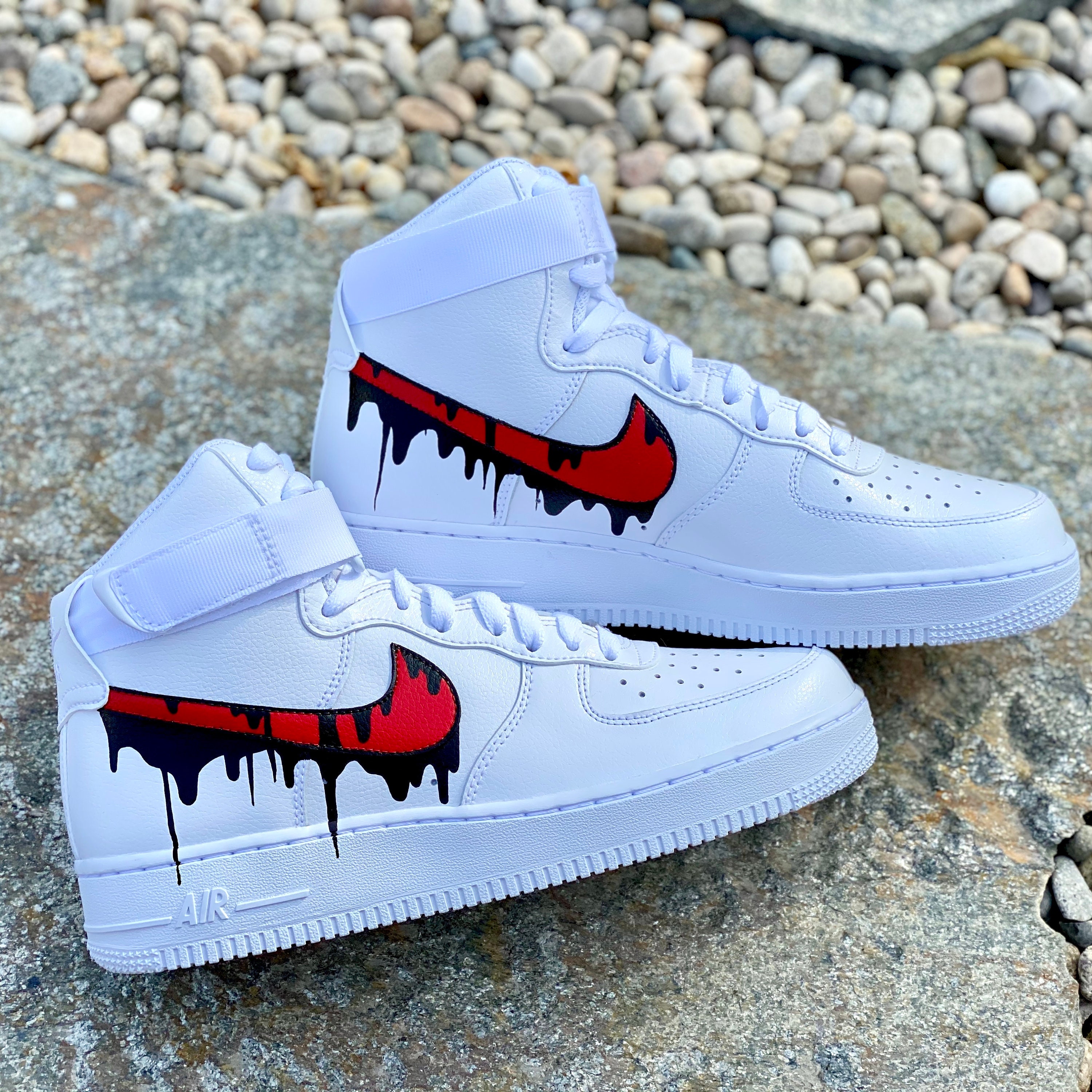 Custom Shadow Nike Drip Air Force Ones Pick Your Color | Etsy