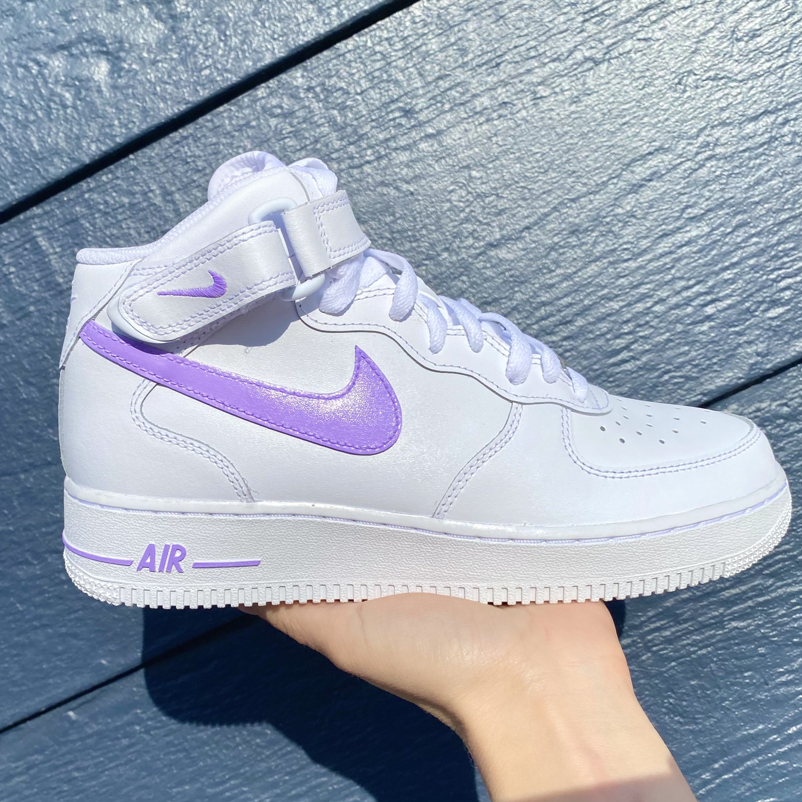 Pick Your Color Lavender Custom Nike Air Force Ones | Etsy