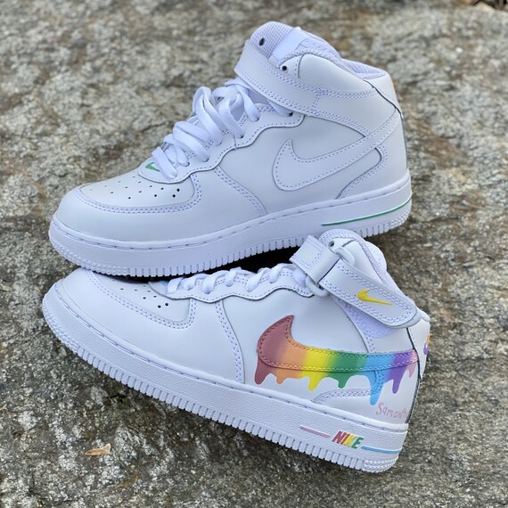 pastel rainbow nikes