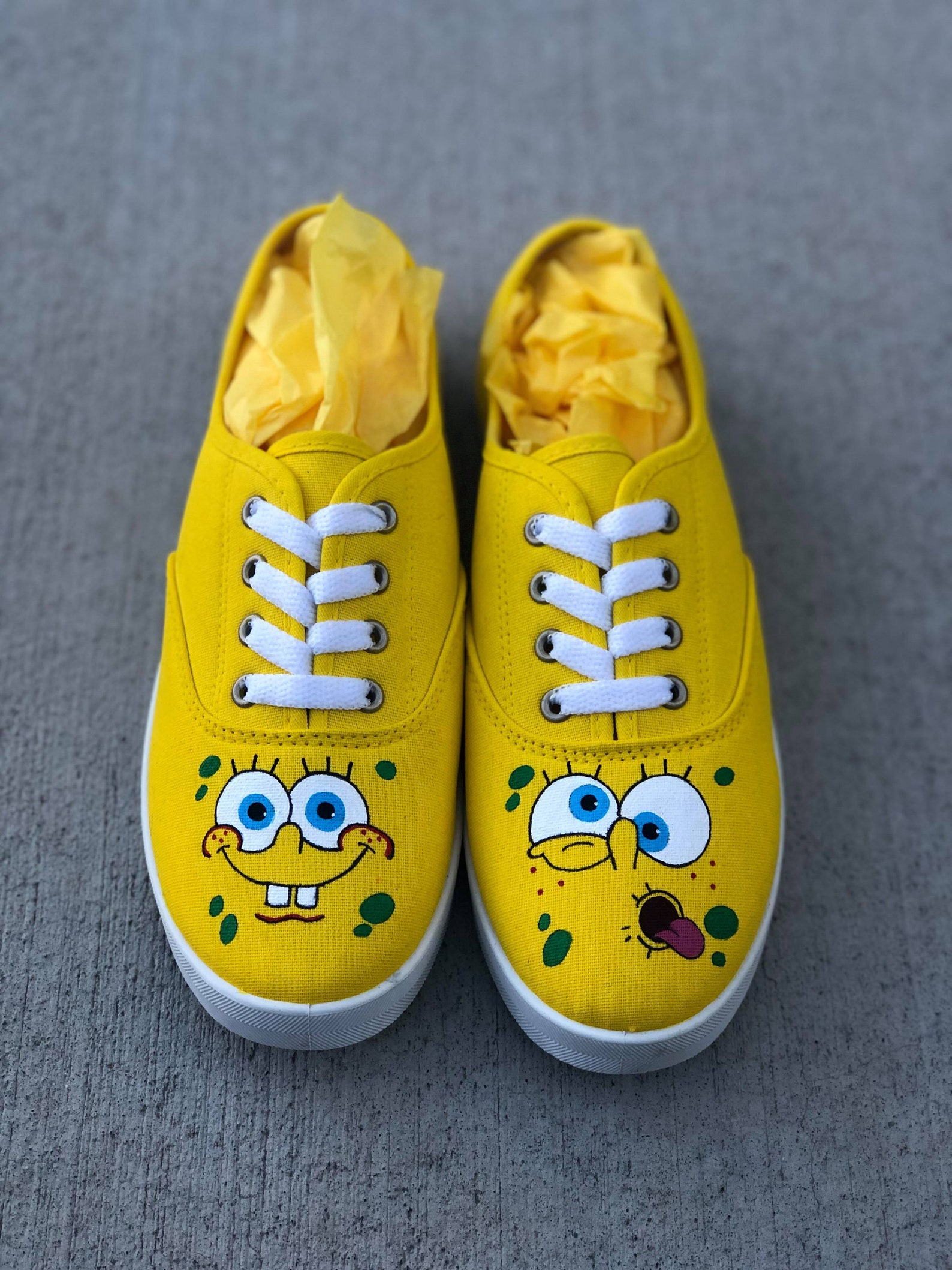 Spongebob Custom painted shoes vans converse toms Etsy