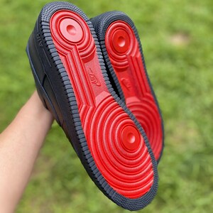 red bottom af1 custom