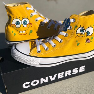 Bob Esponja Pantalones Cuadrados Zapatos Pintados | Etsy España